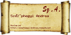 Széphegyi Andrea névjegykártya